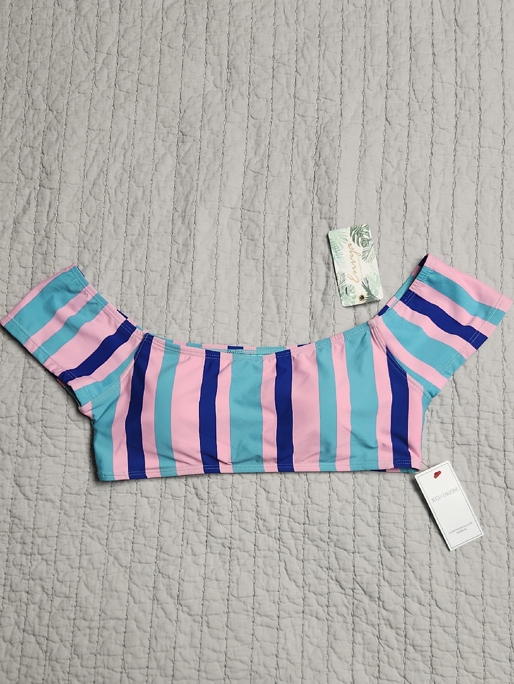 Envya Striped Swim Top